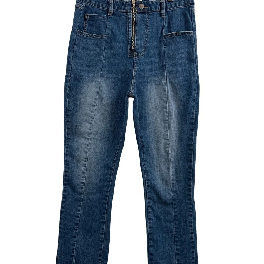 Women's Straight Leg Jeans - Blue - Picture 1 of 9